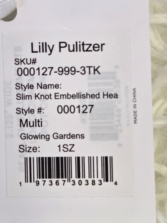 NWT Lilly Pulitzer Knot Headband With Pearls \